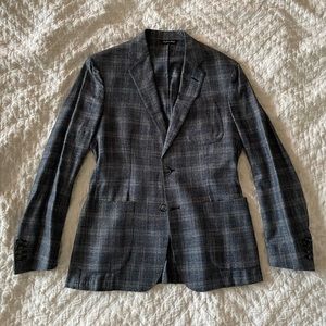 Linen-wool sport coat. Made in Italy. 38R.